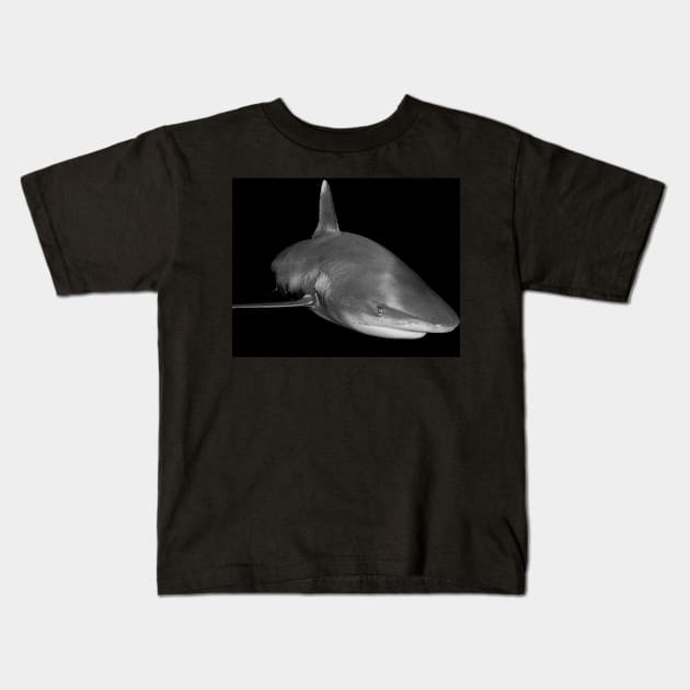 The Sly Grin of An Oceanic White Tip Shark Kids T-Shirt by jbbarnes